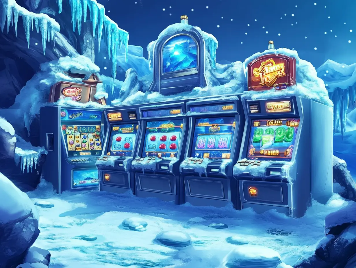 Yeti Casino - Game Selection Slide 1 featuring popular icy slots